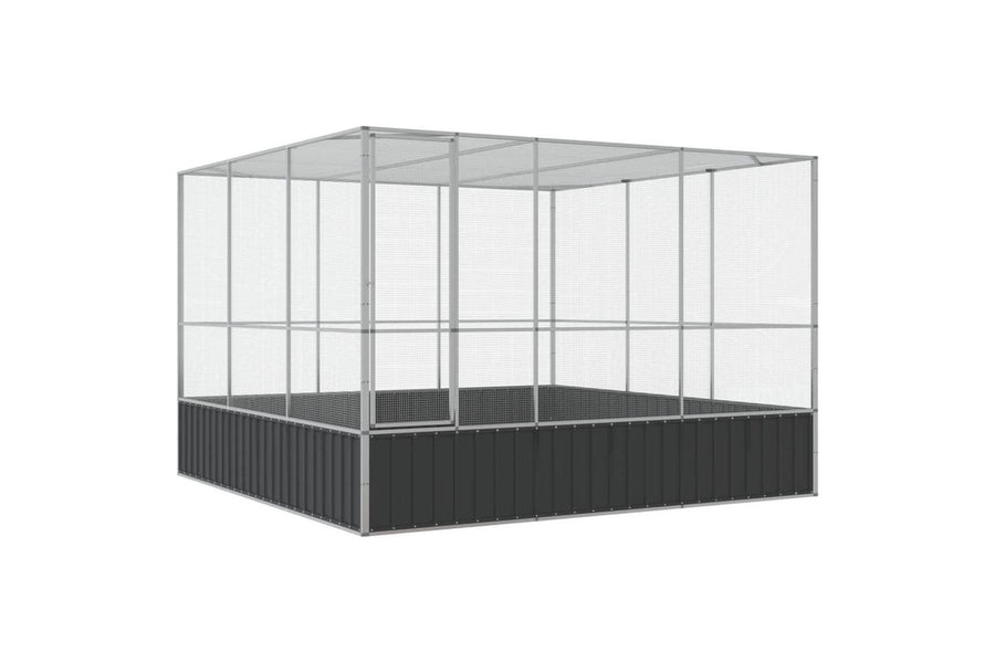 Aviary Silver 311x307x212 cm Steel vidaXL