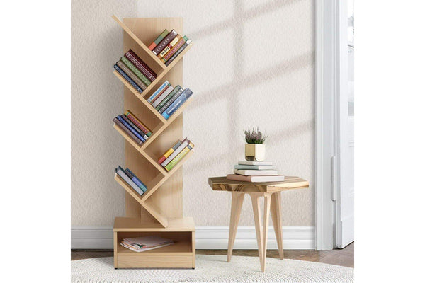 Artiss Tree Bookshelf 7 Tiers - ECHO Oak