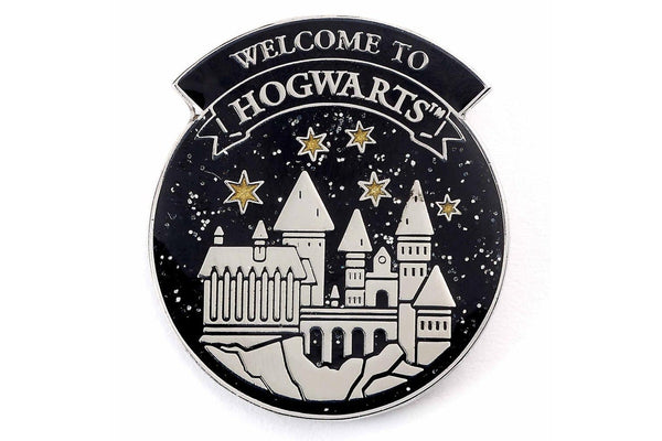 Harry Potter Hogwarts Castle Badge (Navy Blue/White) (One Size)