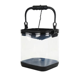 Ape Basics Transparent Collapsible Multi-Functional Fish Live Lures Bucket with Rope