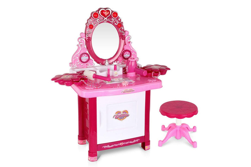 Keezi 30 Piece Kids Dressing Table Set Pink Kids Dressing Tables