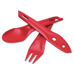 Wildo Ocy Chow Outdoor Cutlery Kit Spoon Knife Fork Camping Utensils Raspberry