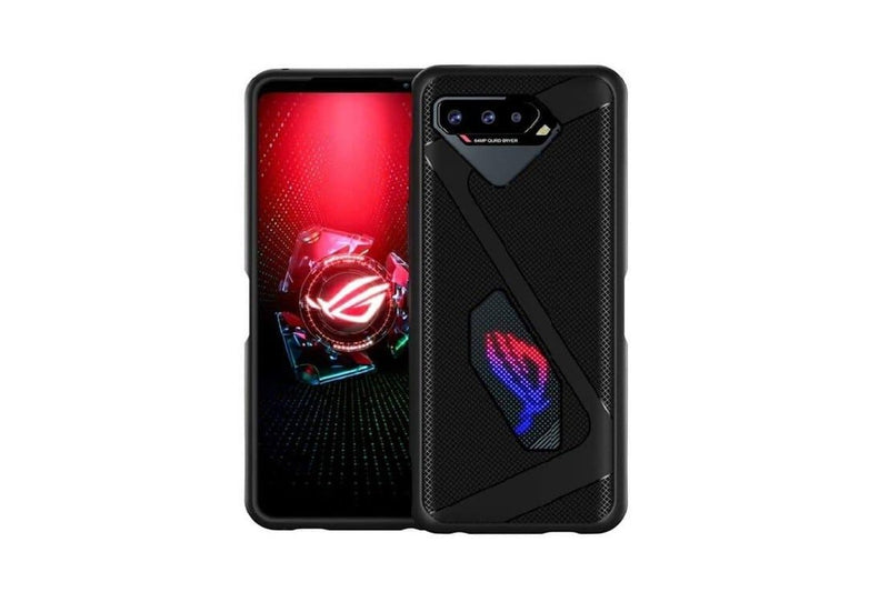 For Asus Rog Phone 5 /5s 5G Case Heat Dissipation Silicone TPU Ultra Slim Thin Cover Scratch Resistant Shockproof Cover (Black)