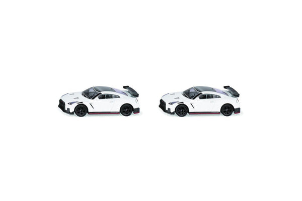 2x Siku 1579 Nissan GT-R Nismo Diecast Vehicle Car Kids Children Toy White 3y+