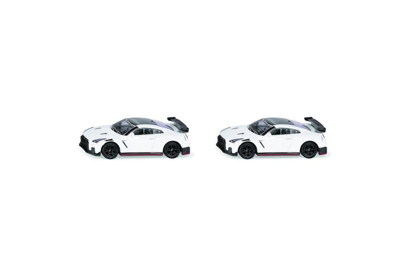2x Siku 1579 Nissan GT-R Nismo Diecast Vehicle Car Kids Children Toy White 3y+