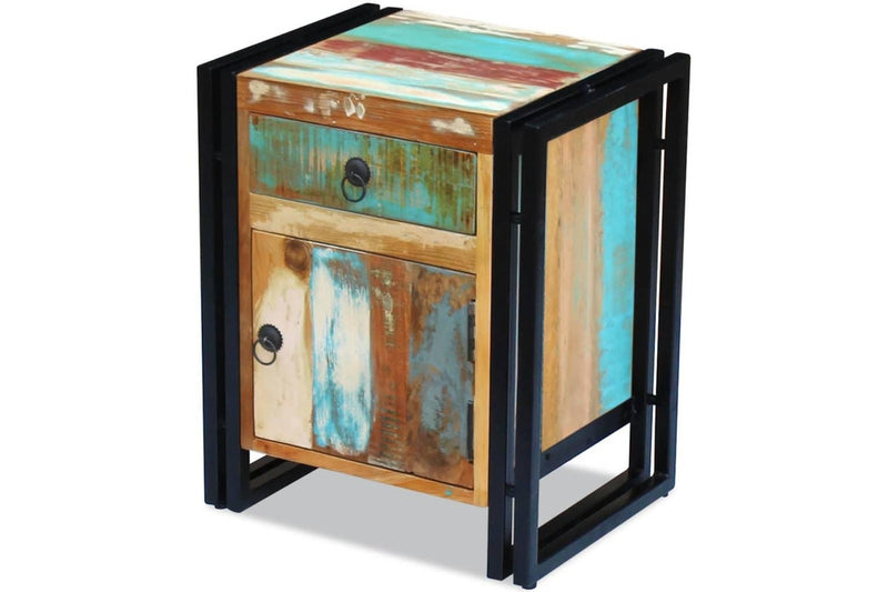 Bedside Cabinet Solid Reclaimed Wood Bedside Tables