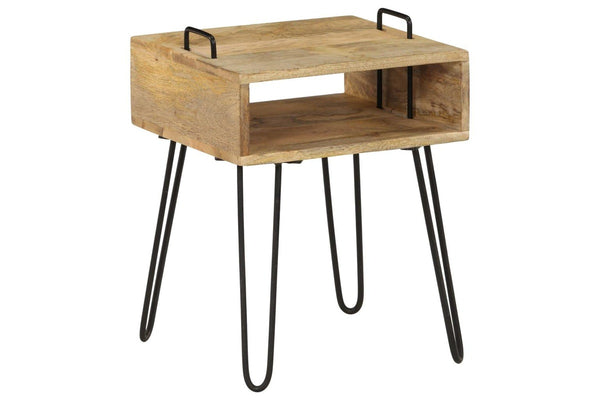 Bedside Table Solid Mango Wood 40X34x47 Cm Bedside Tables