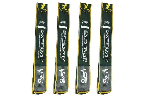 4x Kookaburra Hook In 2 Hockey Sling Shoulder Bag 28-38.5'' StickGreen Gold
