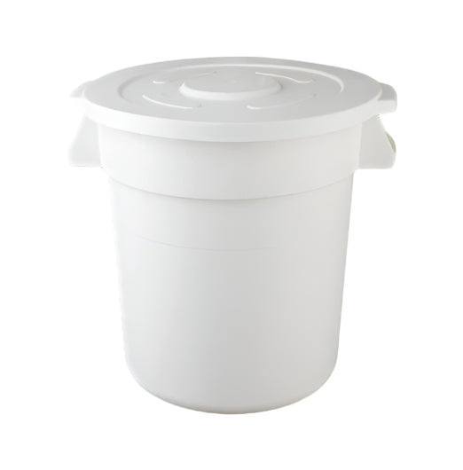 Vogue Polypropylene Round Container Bin White 38Ltr - Ingredient Bins (GG792) - GG792