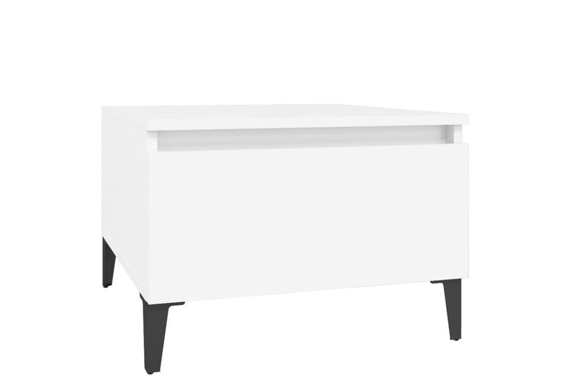 Side Table White 50x46x35 cm Engineered Wood vidaXL