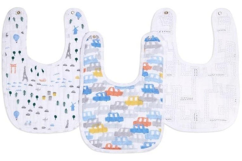 Aden + Anais: Classic Snap Bib Set - Little Big World (3 Pack)