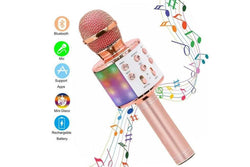 Wireless Karaoke Microphone with controllable LED Lights