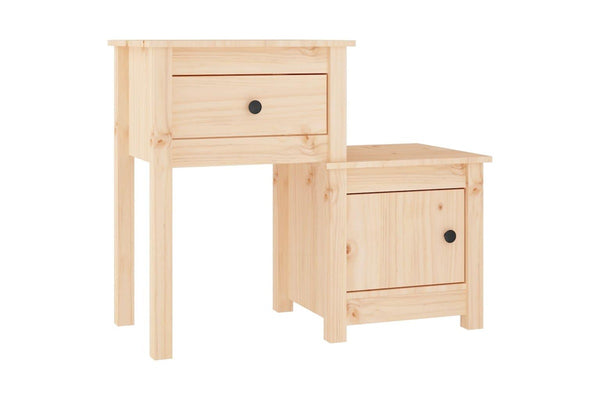 Bedside Cabinet 79.5x38x65.5 cm Solid Wood Pine vidaXL