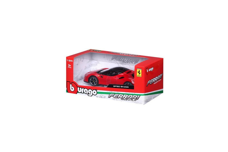 Maisto Race & Play 1:24 Ferrari SF 90 Stradale Hybrid Model Car Kids Toy 3y+