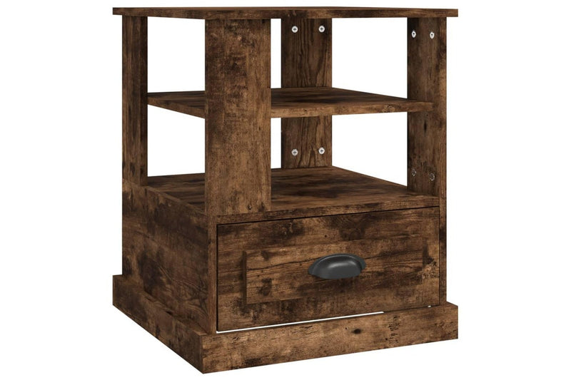 Side Table Smoked Oak 50x50x60 cm Engineered Wood vidaXL