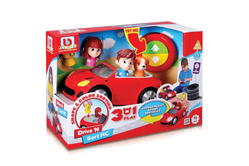 Bburago Drive & Sort RC Car 3 in 1 Play Kids Childrens Interactive Play Toy 18m+