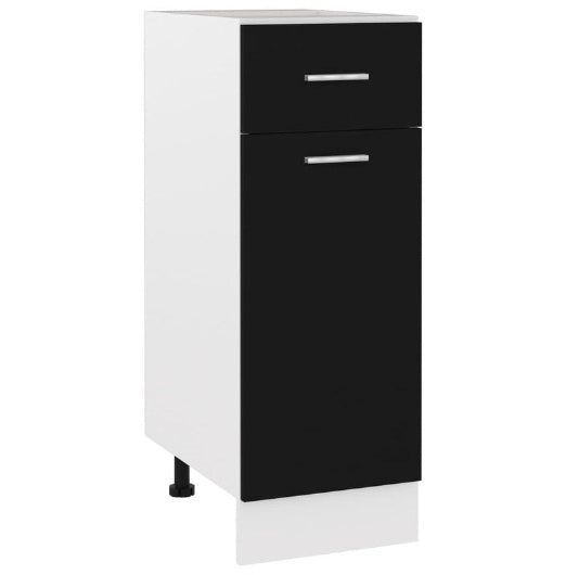 Drawer Bottom Cabinet Black 30x46x81.5 cm Engineered Wood vidaXL