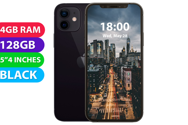 Apple iPhone 12 Mini (128GB, Black, Global Ver) - Refurbished - As New