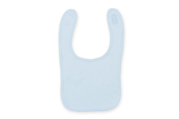 Larkwood Baby Unisex Plain & Contrast Bib (Pack of 2) (Pale Blue) (One Size)