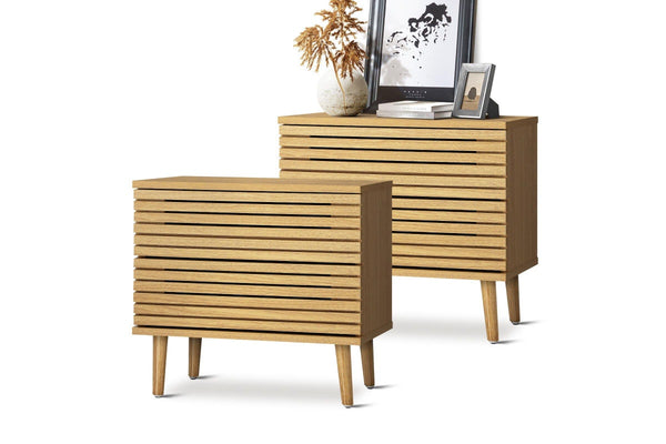 Oikiture Bedside Tables Set of 2 Nightstand