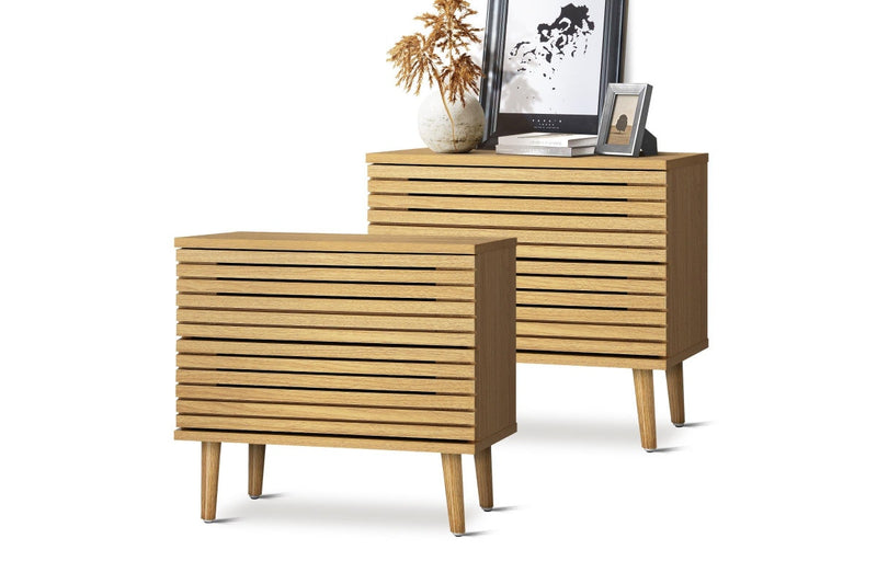 Oikiture Bedside Tables Set of 2 Nightstand