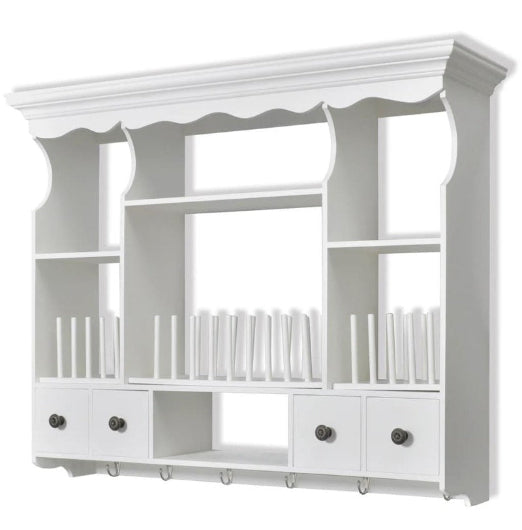 Wooden Kitchen Wall Cabinet White vidaXL