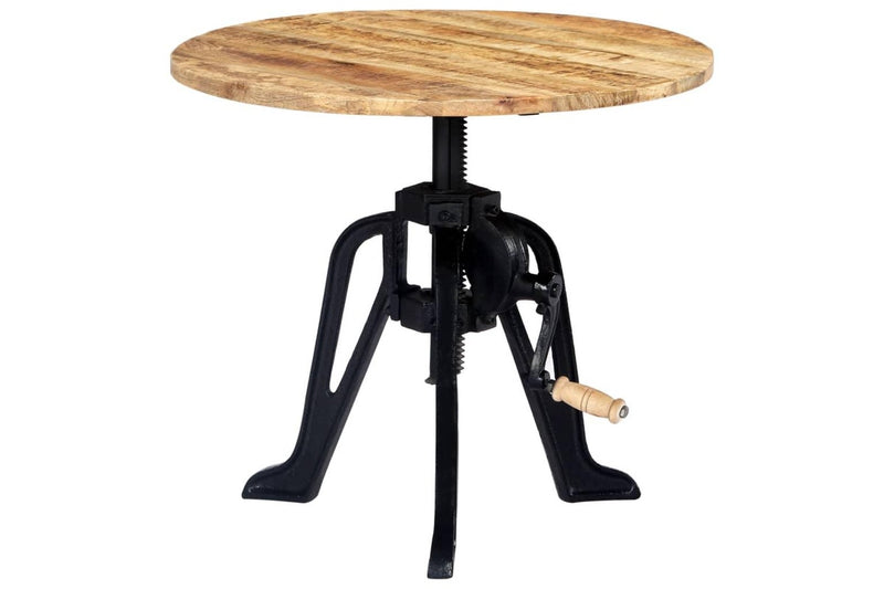 Side Table 60x(46-63) cm Solid Mango Wood and Cast Iron vidaXL