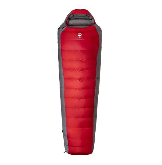 Domex Halo Pinnacle -17C Down Filling Cold Condition Sleeping Bag Red Charcoal