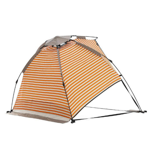 Life! Airlie 240x120cm Beach Outdoor UV Sun Canopy Tent Shelter GRY ORAG Stripe