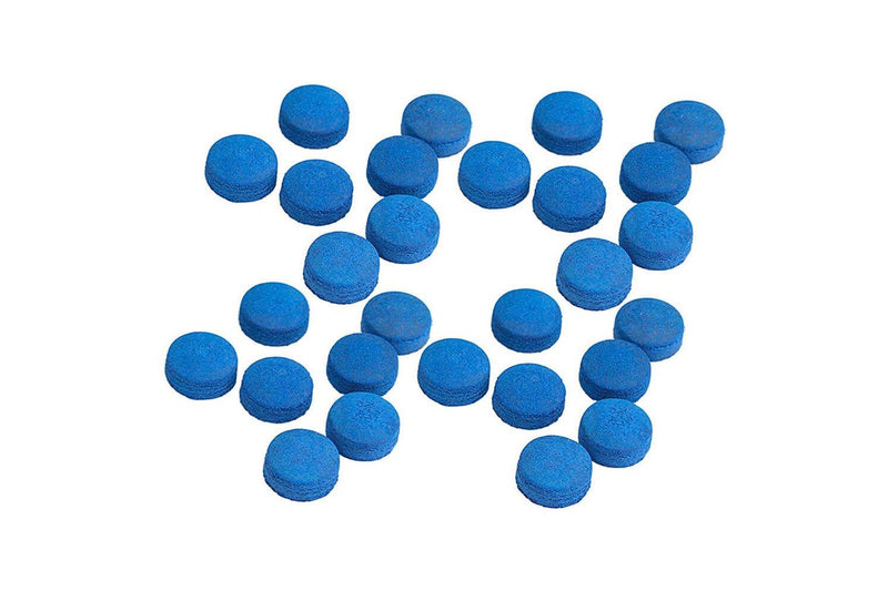 24pc Formula Sports Diamond Pro Tip Glue On Snooker Cue Tips Accessory 10mm Blue