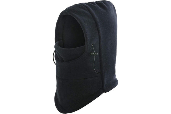 Windproof Thermal Fleece Balaclava Beanie Hat Full Face Mask Ski - Black