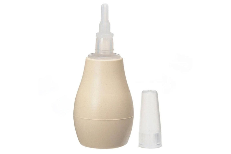 Pigeon Nose Cleaner Baby Infant Nasal Snot Cleaning w Soft Silicone Nozzle Beige