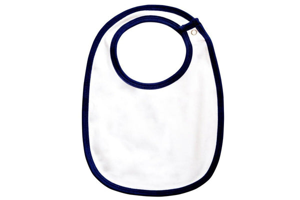 Babybugz Baby Single Layer Bib (White/Nautical Blue) (One Size)