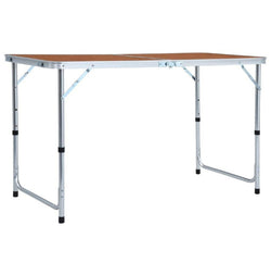 Foldable Camping Table Aluminium 120x60 cm vidaXL