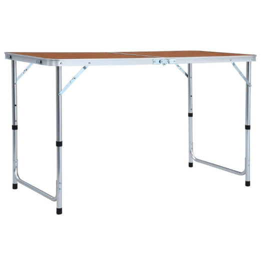 Foldable Camping Table Aluminium 120x60 cm vidaXL