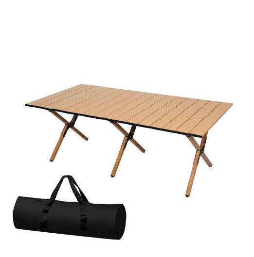 Levede Folding Camping Table Brown
