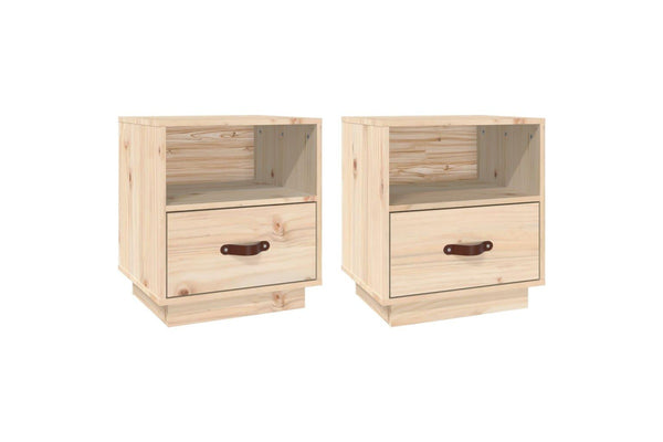 Bedside Cabinets 2 pcs 40x34x45 cm Solid Wood Pine vidaXL