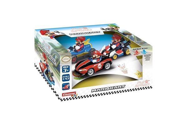 Carrera Pull & Speed Mario Kart Triple Pack Mario Wii MK8 Mach 8 Vehicle Toy 3y+