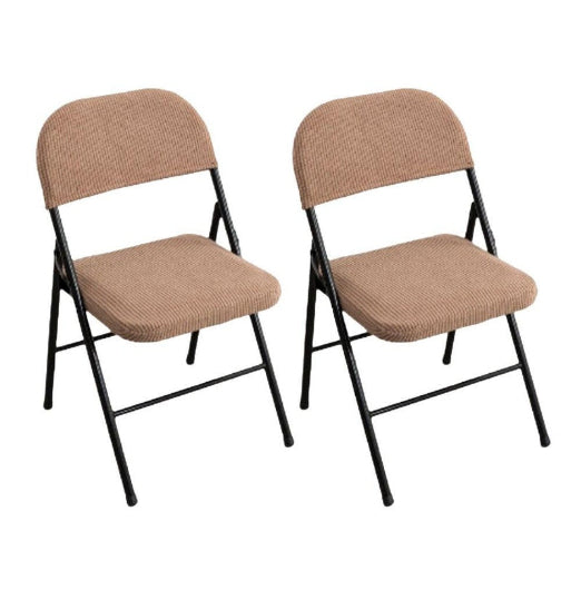 2 Pieces Folding Chair Two Split Cover Antidust Dining Room Inter Camping Chairs