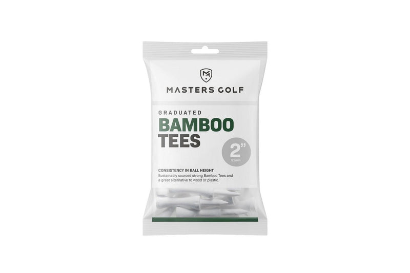 Masters Bamboo Graduated Golf Tees (Pack of 20) (White) (51mm)