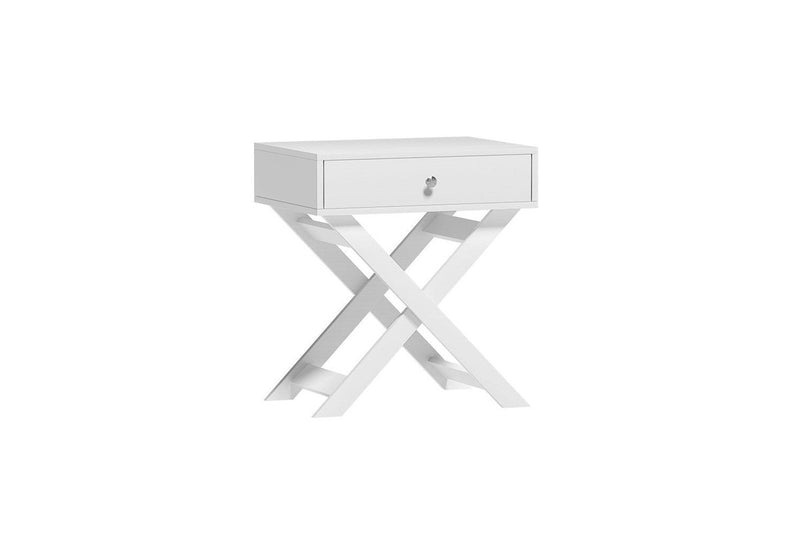 Artiss Bedside Table Drawers Side Table Storage Cabinet Nightstand White QARA