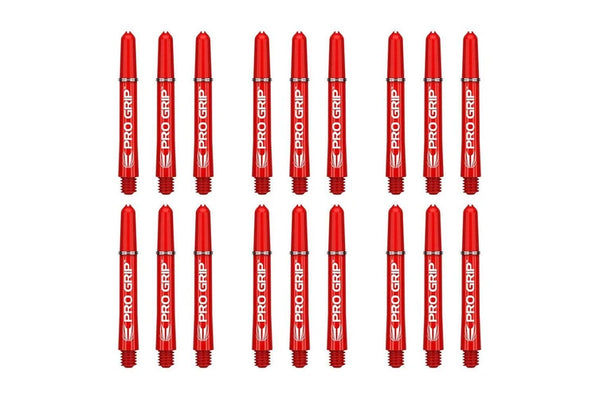 18pc Target Pro Grip Nylon Shaft Dart Flight Stem Game Accessory Short Red