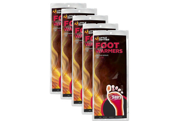 5 Pair Little Hotties S M Winter Foot Warmers Insole 5hr Pure Heat Air-Activated