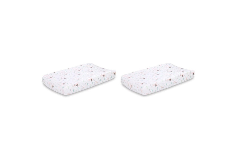 2x Little Haven Baby Infant Polyester Change Pad Cover Sleeve Llama Velour 88cm