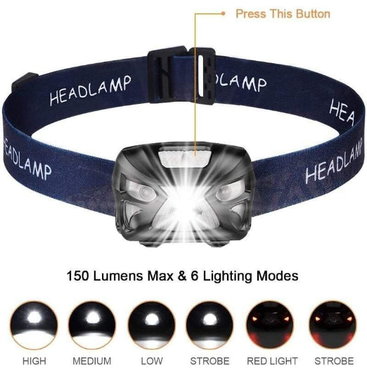 Outdoor Lighting Headlamp Flashlight Usb Rechargeable Motion Sensor Headlight Waterproof Lightweight Torch Adjustable For Camping Running Fishing Cycl