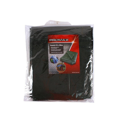 Pro Max 575x350cm Tarpaulin Camping Protection Waterproof Cover w Bag Dark Green