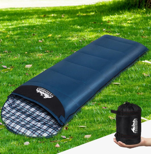 Weisshorn Sleeping Bag Single Thermal Camping Hiking Tent Blue 0C