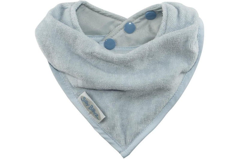 Silly Billyz: Towel Bandana Bib - Dusty Blue