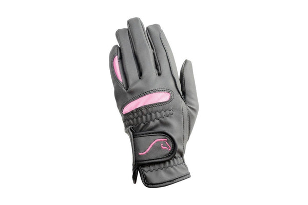 Hy5 Adults Lightweight Riding Gloves (Black/Pink) (XL)