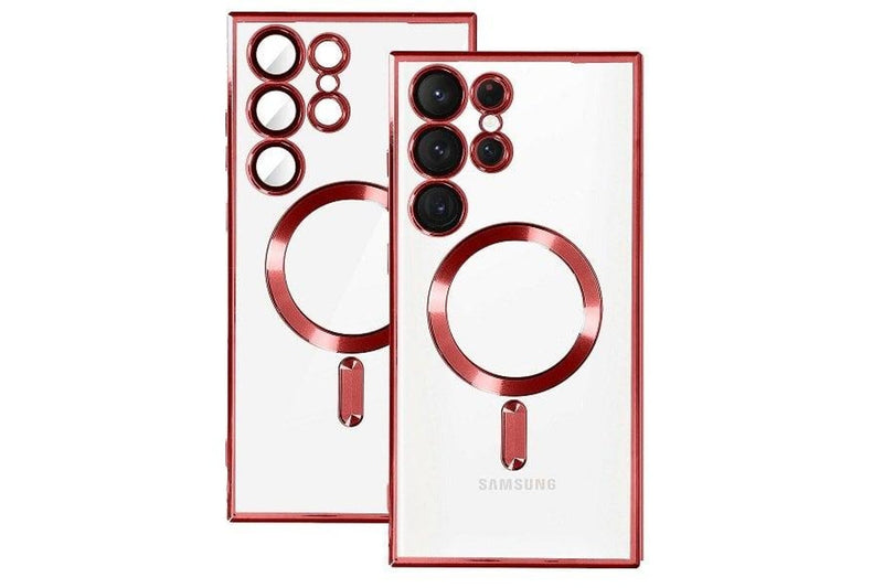 For Samsung Galaxy S24 Ultra MagSafe Magnetic Case with HaloLock Shockproof Military Grade Protection Scratch Resistant Back Protective Cover (Rose Gold)